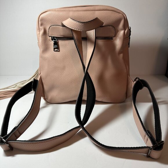 Steve Madden Logo Backpack Shoulder Bag Purse Blush Pink - Picture 3 of 12